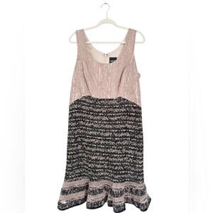 Isabel Toledo x Lane Bryant Tweed Boucle Lace Dress Size 14 NWT